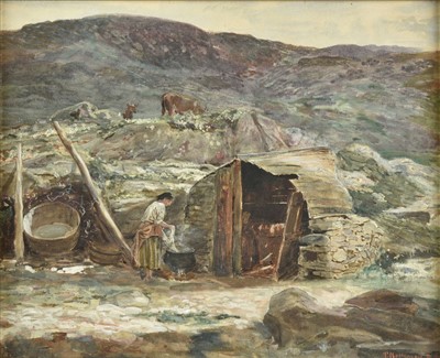Lot 306 - Hemy (Thomas M. Madawaska, 1852-1937). The Fisherman's Hut, 1875