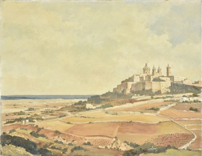 Lot 459 - Holmes (Kenneth, 1906-1994). Spanish Hill Town, oil on canvas