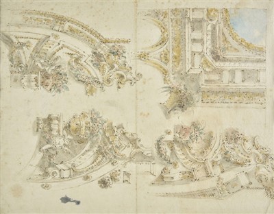 Lot 222 - Panfili (Pio, 1712-1812). Four studies of ceiling designs