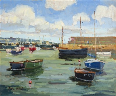 Lot 387 - Ward (Eric, 1945-). Newlyn Harbour, oil on board