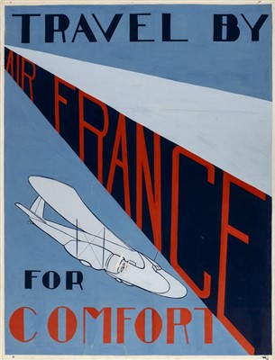 Lot 40 - Air France ‘Travel for Comfort’. Original poster artwork, c. 1930s