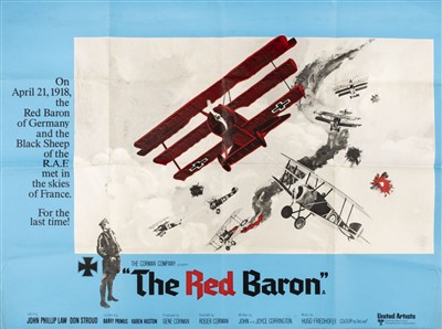 Lot 139 - ‘Red Baron’. An original UK quad film poster, c. 1971