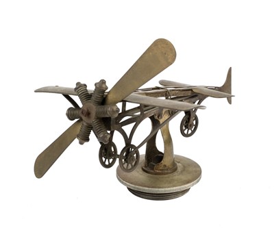 Lot 110 - Louis Bleriot Monoplane Car Mascot. A rare fine & large radiator embellishment, c. 1909