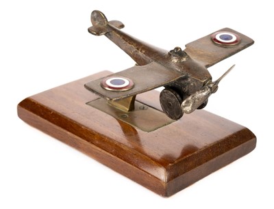 Lot 157 - WWI ‘Service Aerienne’. A monoplane desk piece,  c. 1914