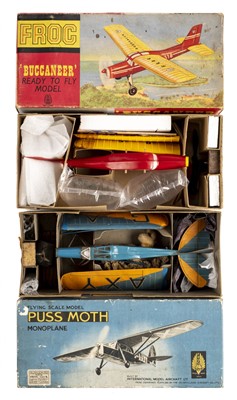 Lot 93 - Frog DH Puss Moth Flying scale Model, in original box. c. 1937