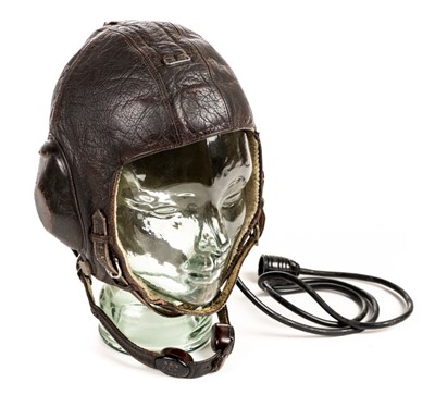 Lot 163 - WWII Luftwaffe Flying Helmet. early to mid war issue circa 1940s