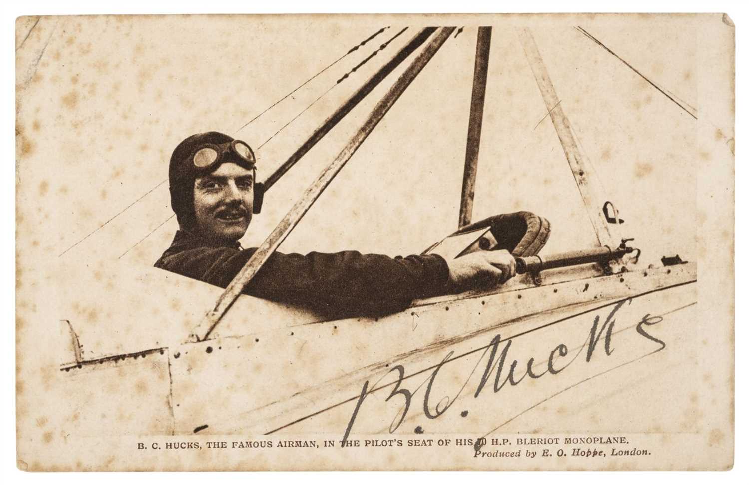 Lot 49 - BC Hucks. Autographed signed real photo postcard dated 1913