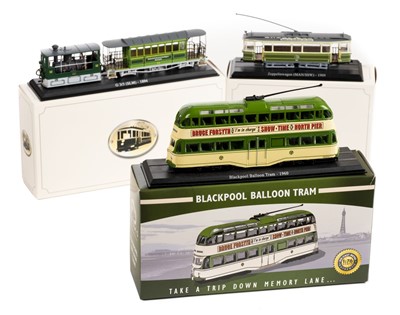 Lot 8 - Trams. A collection of die cast model trams