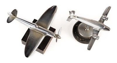 Lot 170 - WWII RAF Desktop Models, Supermarine Spitfire and Avro Anson c. 1940