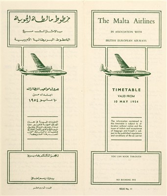 Lot 64 - Civil Aviation - BEA. A collection of timetables c1954-1969