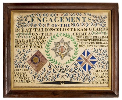 Lot 242 - Crimean War. Engagements of the 1st Battalion Coldstream Guards c.1850s