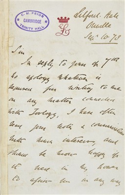 Lot 253 - Matthews (Andrew & Henry). The Birds of Oxfordshire, 1849-51, with autograph material