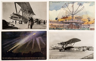 Lot 121 - Pioneer Aviation. A collection of approx. 120 postcards, Airships, Zeppelin, Imperial Airways etc