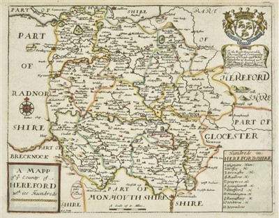 Lot 61 - Herefordshire. A collection of twenty-eight maps, 17th - 19th century