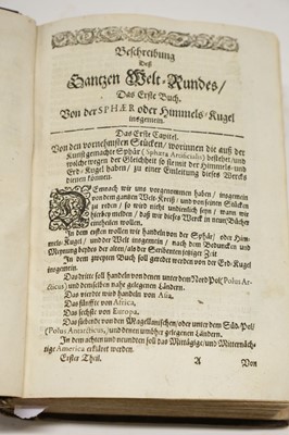 Lot 9 - Mallet (Allain Manesson). Beschreibung des gantzen Welt-Kreisses, 1st edition in German, 1684