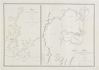 Lot 7 - Australia. Freycinet (Henri-Louis), Plan du Port Jackson, 1802
