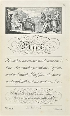 Lot 345 - Bickham (George). The Universal Penman; or, the Art of Writing, London: H. Overton, 1743
