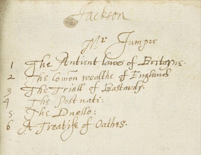 Lot 214 - Law. Sammelband of English legal tracts, [c.1590]-1610