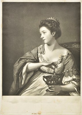 Lot 321 - Fisher (Edward, 1722-1785). Portrait of Kitty Fisher as Cleopatra, [circa 1752]