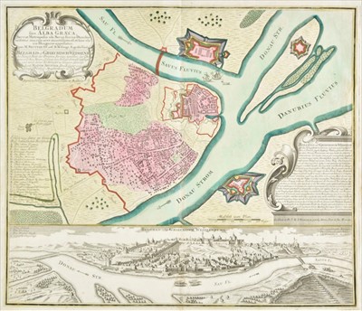 Lot 5 - Belgrade. Seutter (George Matthaus), Belgradum sive Alba Graeca..., circa 1735