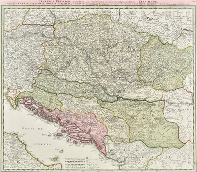 Lot 2 - Balkans. Homann (Johann Baptist), Danubii Fluminis..., pars Media & pars Infima, circa 1720