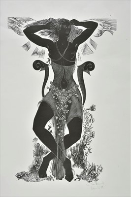 Lot 339 - Hughes-Stanton (Blair, 1902-1981). Arkades, woodcut, 1979