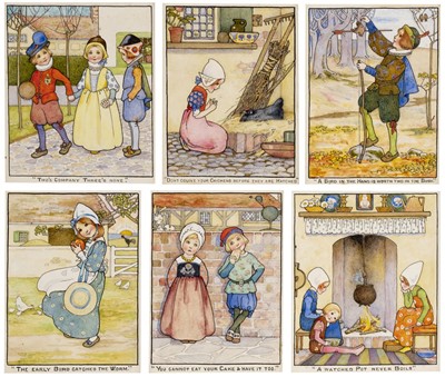 Lot 439 - Sowerby (Millicent, 1878-1967). Six original illustrations for The Wise Book, 1906