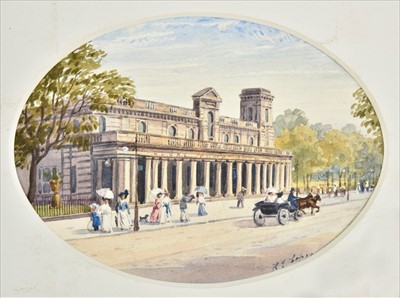 Lot 178 - Warwickshire. Illuminated presentation album, containing watercolours of landmarks & views, 1904