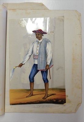 Lot 16 - Company School. Set of 16 Indian mica paintings, possibly Madras or environs, c.1850-80