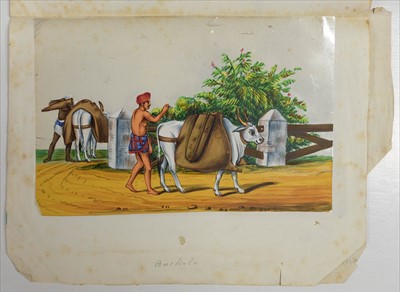 Lot 16 - Company School. Set of 16 Indian mica paintings, possibly Madras or environs, c.1850-80