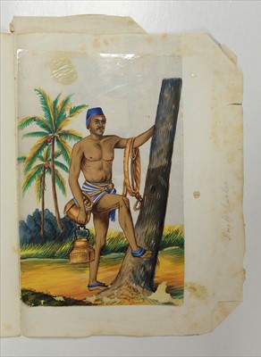 Lot 16 - Company School. Set of 16 Indian mica paintings, possibly Madras or environs, c.1850-80