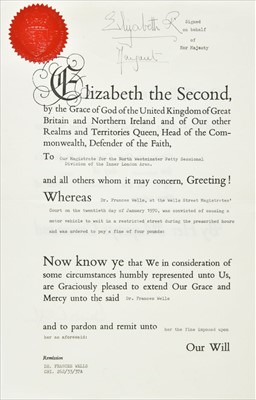 Lot 371 - Elizabeth (The Queen Mother, 1900-2002) & Princess Margaret (1930-2002). Warrant signed, 1970