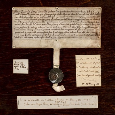 Lot 401 - Medieval deed: Gropecunt Lane, Bristol, c. 1240