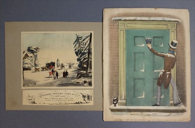 Lot 571 - Moveables & Transformation Pictures. A moveable comic Valentine, circa 1870