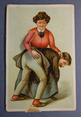 Lot 571 - Moveables & Transformation Pictures. A moveable comic Valentine, circa 1870
