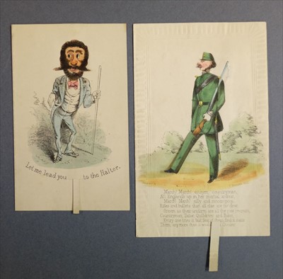 Lot 571 - Moveables & Transformation Pictures. A moveable comic Valentine, circa 1870