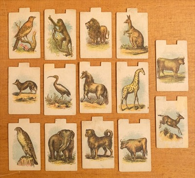 Lot 536 - Alphabet. A set of pictorial alphabet tiles, c. 1830s