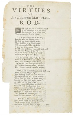 Lot 248 - Swift (Jonathan). The Virtues of Sid Hamet the Magician's Rod, 1st edition, 1710