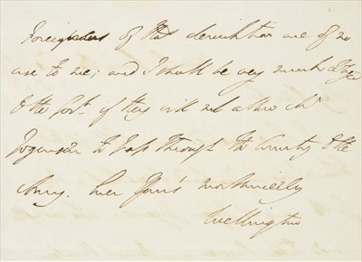Lot 388 - Wellington (Arthur Wellesley, 1st Duke, 1769-1852)