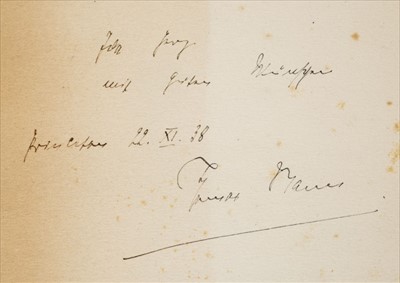Lot 750 - Mann (Thomas). Betrachtungen eines Unpolitischen, 1918, & Schopenhauer, presentation copy