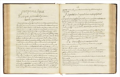 Lot 405 - Philosophy Manuscript. Compendium Philosophiae, unpublished manuscript by Velly, c. early 18th c.