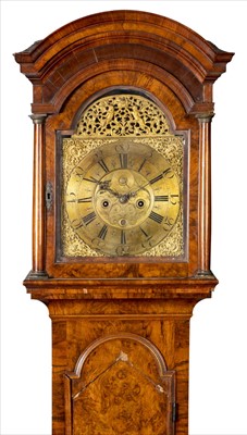 Lot 119 - Longcase clock. A George III burr walnut longcase clock