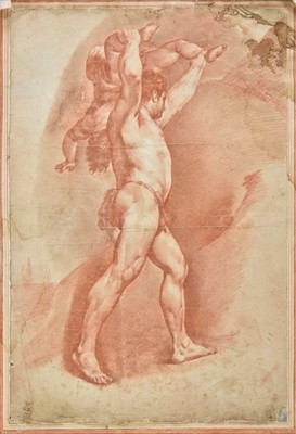 Lot 290 - French School. Male Nude, later 17th or early 18th century