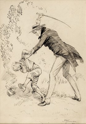 Lot 696 - Thomson (Hugh, 1860-1920). Two original drawings, 1900 & 1902