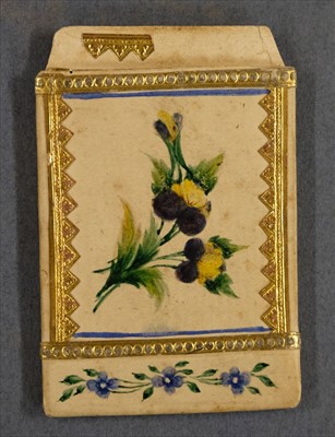 Lot 553 - Straw work. A pocket book, early 19th century