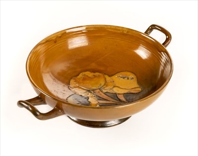 Lot 8 - Moorcroft. A Moorcroft pottery 'Claremont Toadstools' bowl