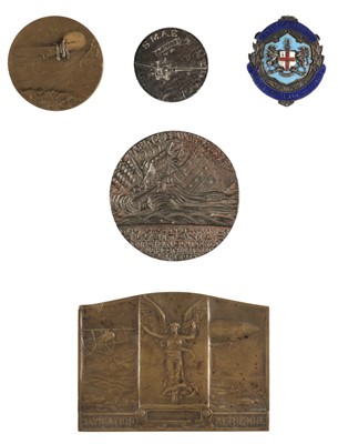 Lot 67 - Pioneer aviation. A silver and enamel badge awarded to a female pilot 1911
