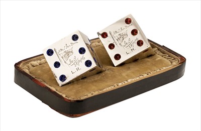 Lot 50 - Jellicoe (Admiral John, 1859-1935). A fine pair of silver dice pepperettes
