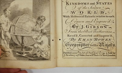 Lot 29 - Gibson (John). Atlas Minimus, revis'd by Emanuel Bowen, London: J. Newbery, 1758