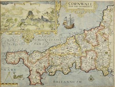 Lot 103 - Cornwall. Saxton (Christopher & Kip William), Cornwall olim pars Danmoniorum, 1637
